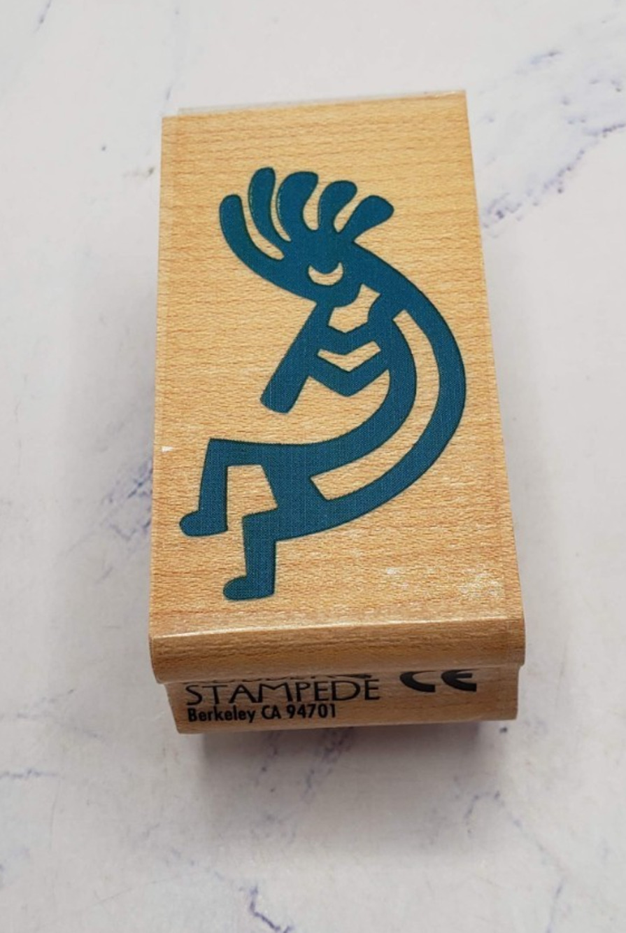 Rubber Stampede Kokopelli Wood Mounted Rubber Art Stamp A2215C